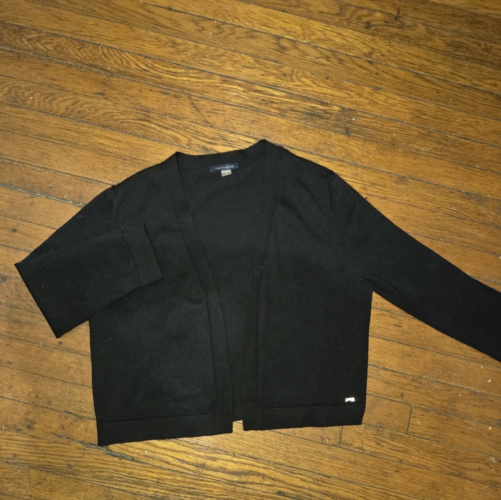 Tommy Hilfiger Black Open Front Cardigan